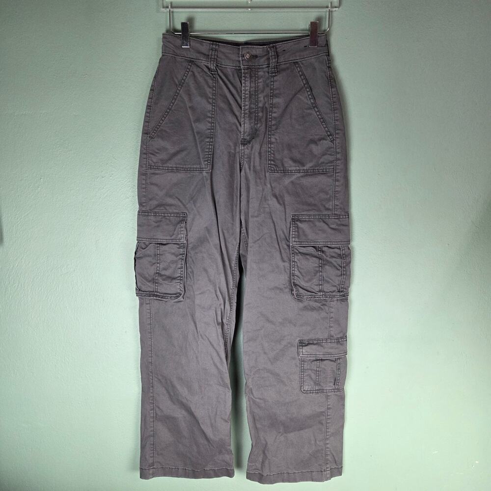 Hollister Womens 4 27 Ultra High Rise Baggy Cargo Pants Gray